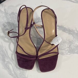 Ann Taylor Elegant Purple Strappy Heels